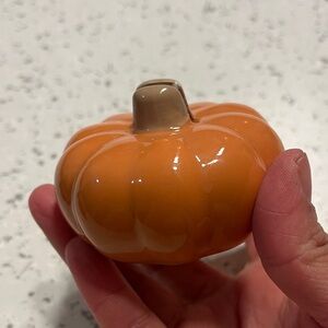 Ceramic Orange Pumpkin Decor placecard holder